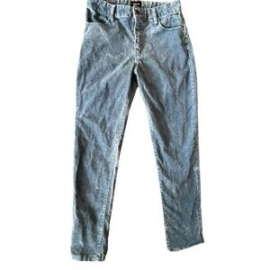 635-Blue acid wash corduroy skinny jeans #acidwash #corduroy #quiksilver